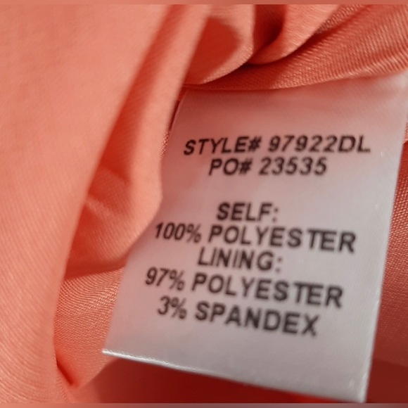 Skies Are Blue Tiered Smocked Bodice Babydoll A-Line Mini Dress SZ M Coral - Picture 9 of 12